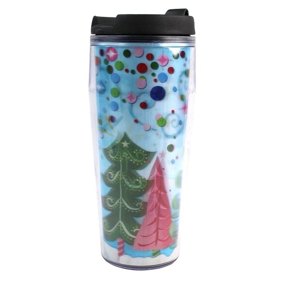 Starbucks Barista Coffee Travel Mug Tumbler Christmas Tree 3D Design 2004 16 oz - Picture 3 of 6